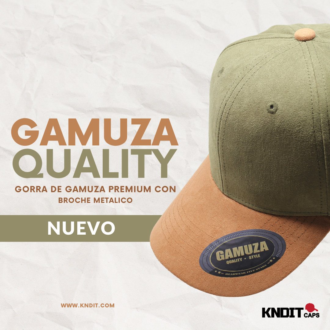 Gorra "GAMUZA" Gamuza Premium con Broche Metálico