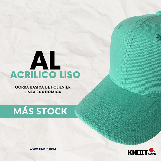 Gorra "AL" Acrílico Lisa, linea económica