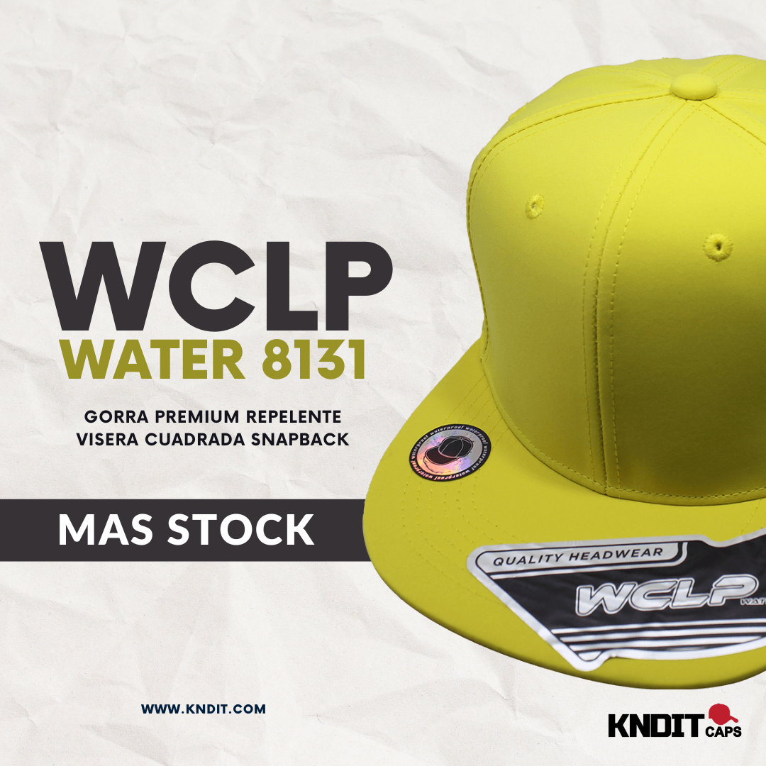 Gorra WCLPWATER-8131 Visera CUADRADA Tela Repelente Gama Premium