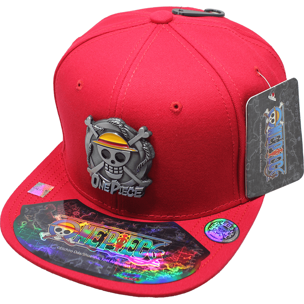 Gorra "ONE PIECE" Calavera Luffy Placa Metalica 01