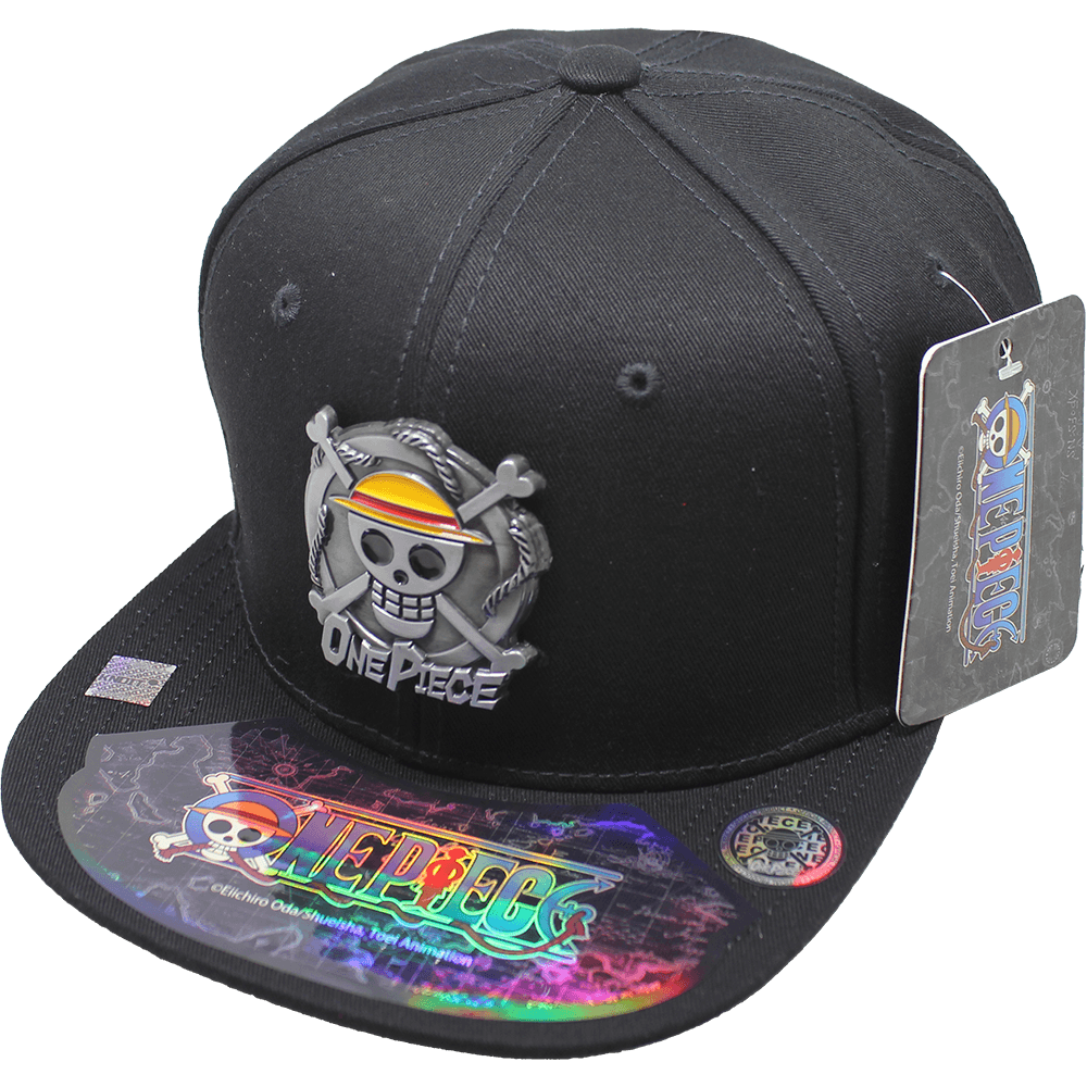 Gorra "ONE PIECE" Calavera Luffy Placa Metalica 01