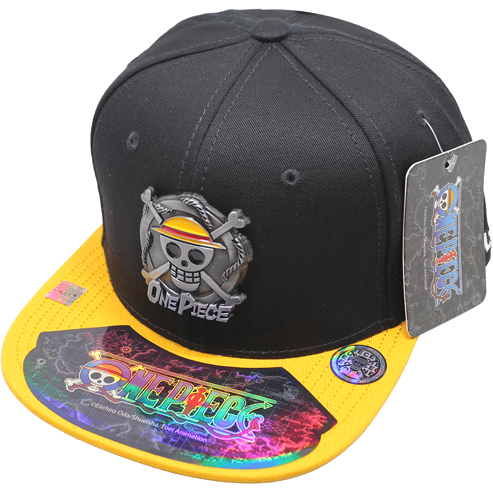 Gorra "ONE PIECE" Calavera Luffy Placa Metalica 01