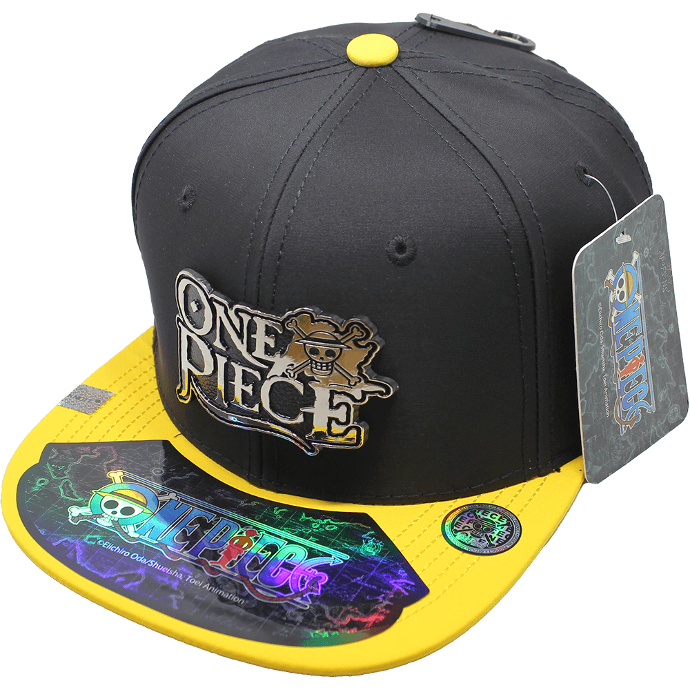Gorra "ONE PIECE" Placa Metálica Cromada con Textura en Vinipiel 11