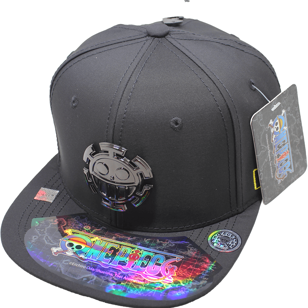 Gorra "ONE PIECE" Bepo & Law Placa Negro Cromado Brillante 13
