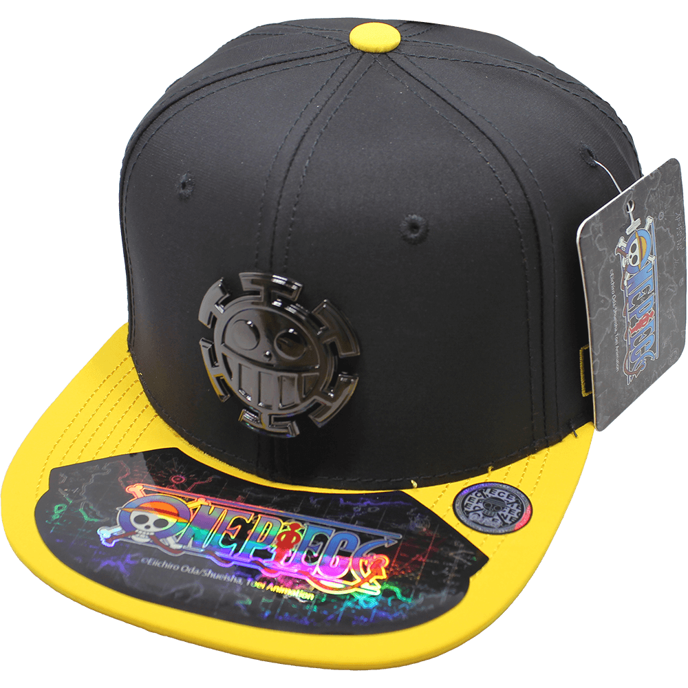 Gorra "ONE PIECE" Bepo & Law Placa Negro Cromado Brillante 13