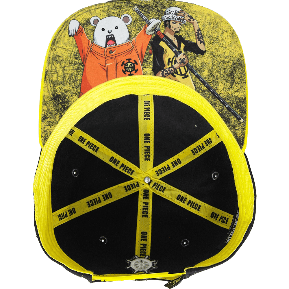 Gorra "ONE PIECE" Bepo & Law Placa Negro Cromado Brillante 13