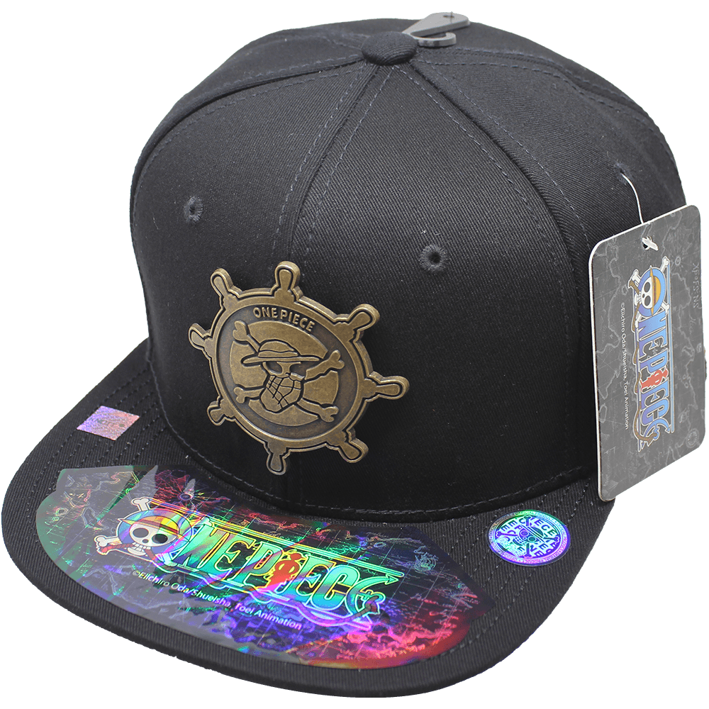 Gorra "ONE PIECE" Luffy Placa Metalica estilo Latón Viejo 02