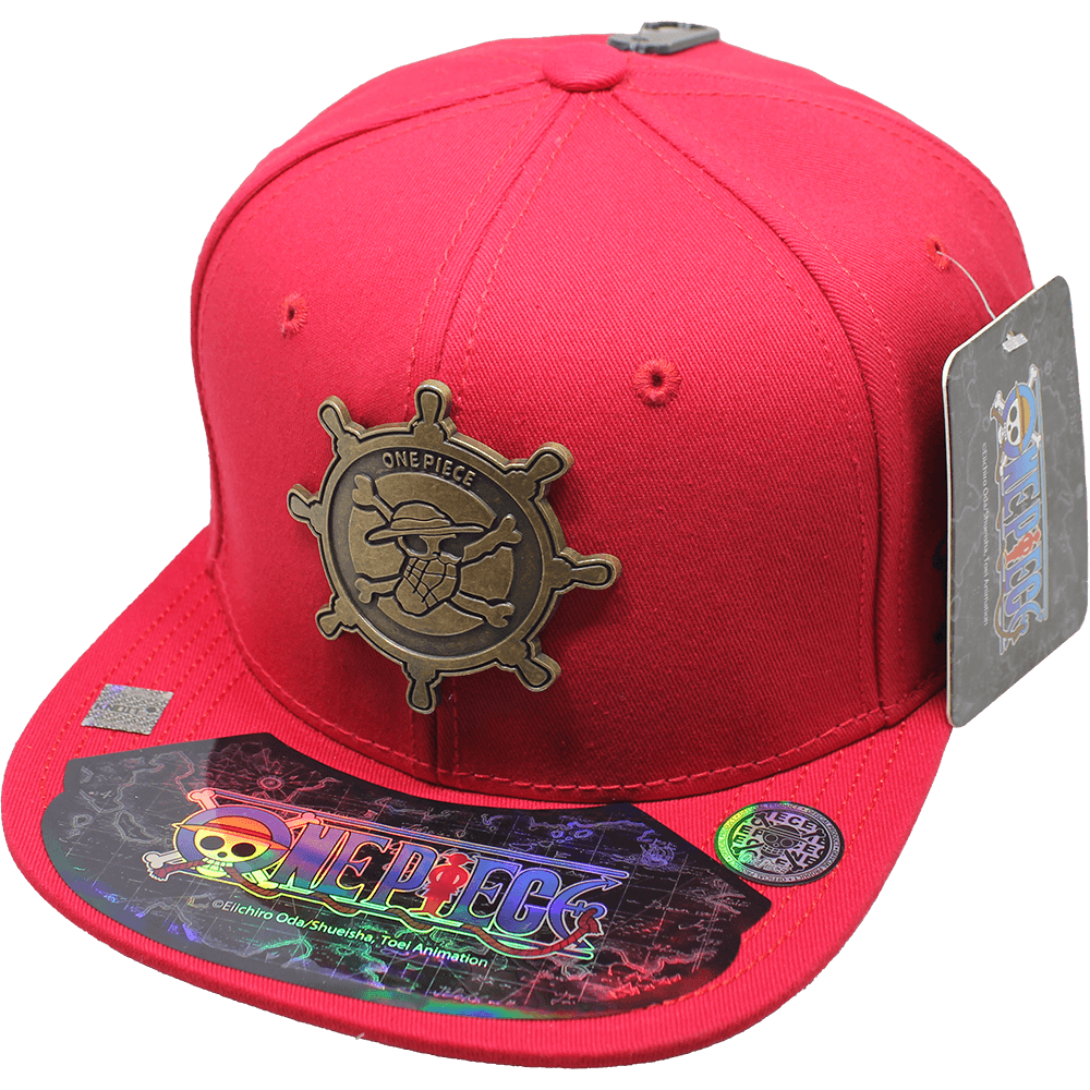 Gorra "ONE PIECE" Luffy Placa Metalica estilo Latón Viejo 02