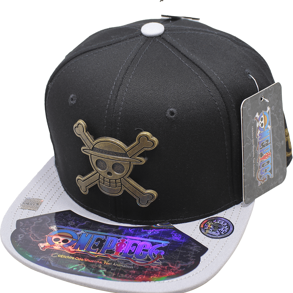 Gorra "ONE PIECE" Luffy Símbolo Placa Metálica estilo Latón Viejo 03