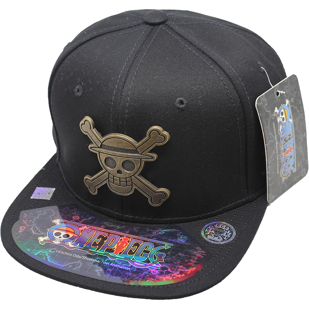 Gorra "ONE PIECE" Luffy Símbolo Placa Metálica estilo Latón Viejo 03