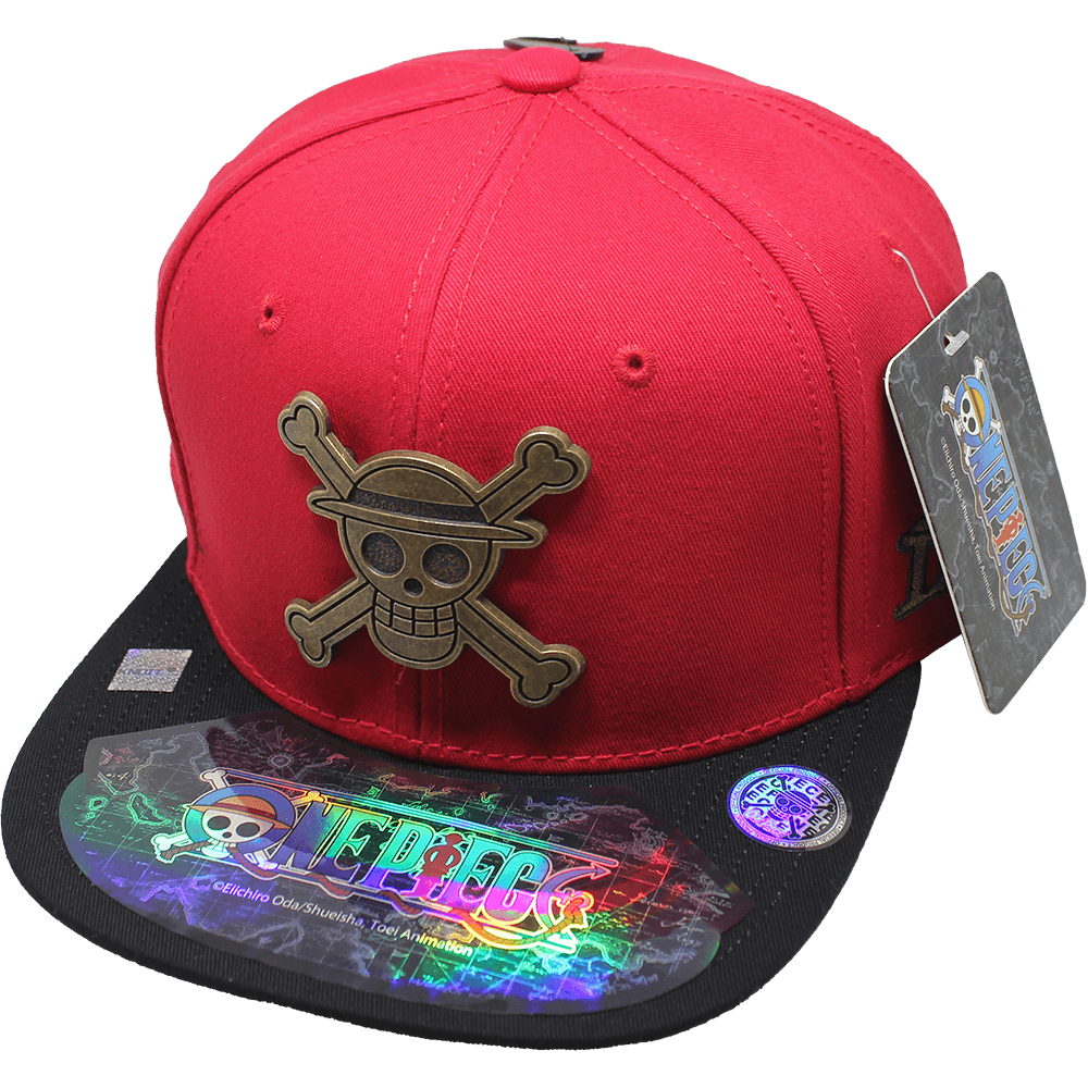 Gorra "ONE PIECE" Luffy Símbolo Placa Metálica estilo Latón Viejo 03