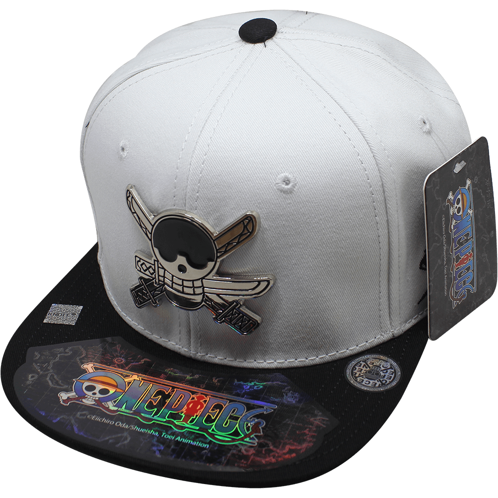 Gorra "ONE PIECE" Zoro Símbolo Placa Metálica Cromada Brilante 04