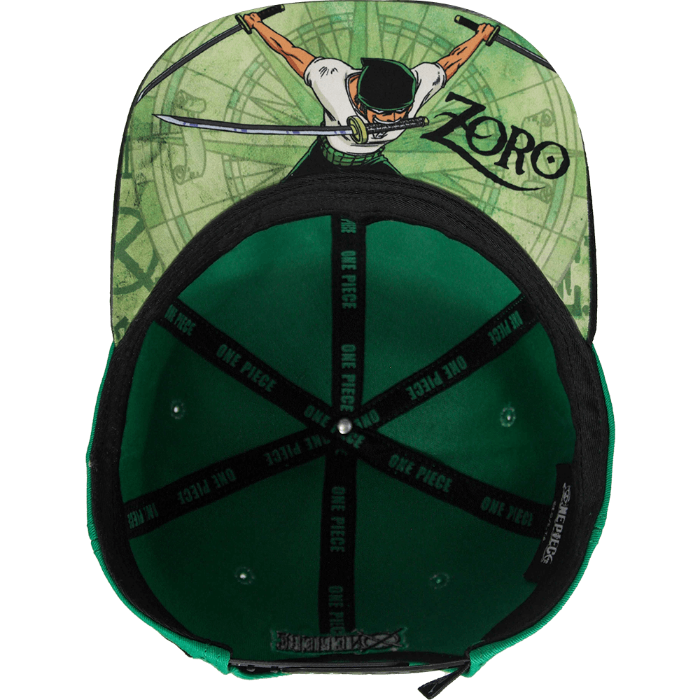Gorra "ONE PIECE" Zoro Símbolo Placa Metálica Cromada Brilante 04