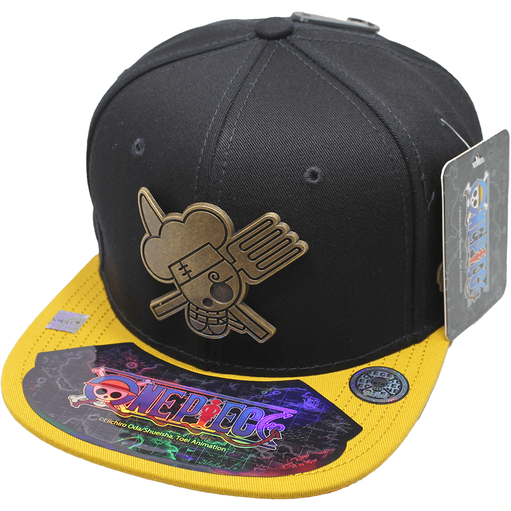 Gorra "ONE PIECE" Sanji Símbolo Placa Metálica estilo Latón Viejo 05