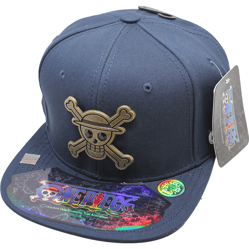 Gorra "ONE PIECE" Luffy Placa Metálica estilo Latón Viejo 06