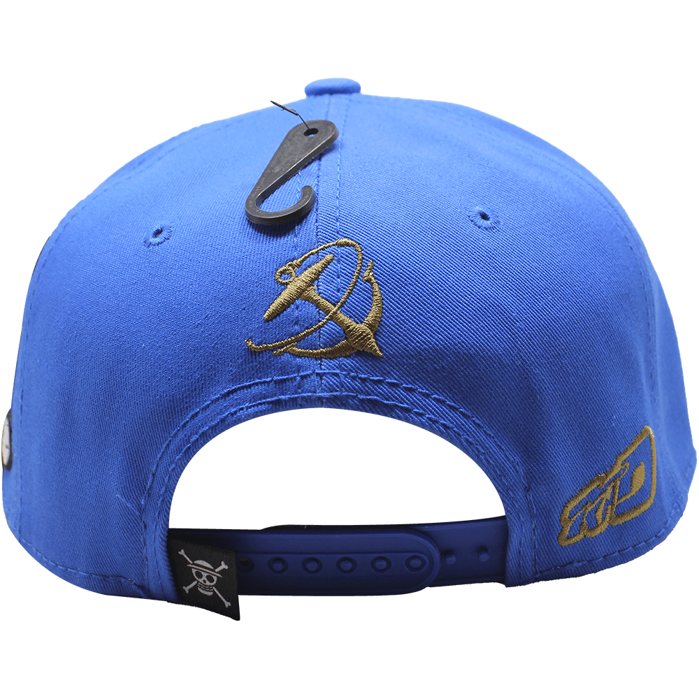 Gorra "ONE PIECE" Calavera Timón Placa Metálica estilo Latón Viejo 07