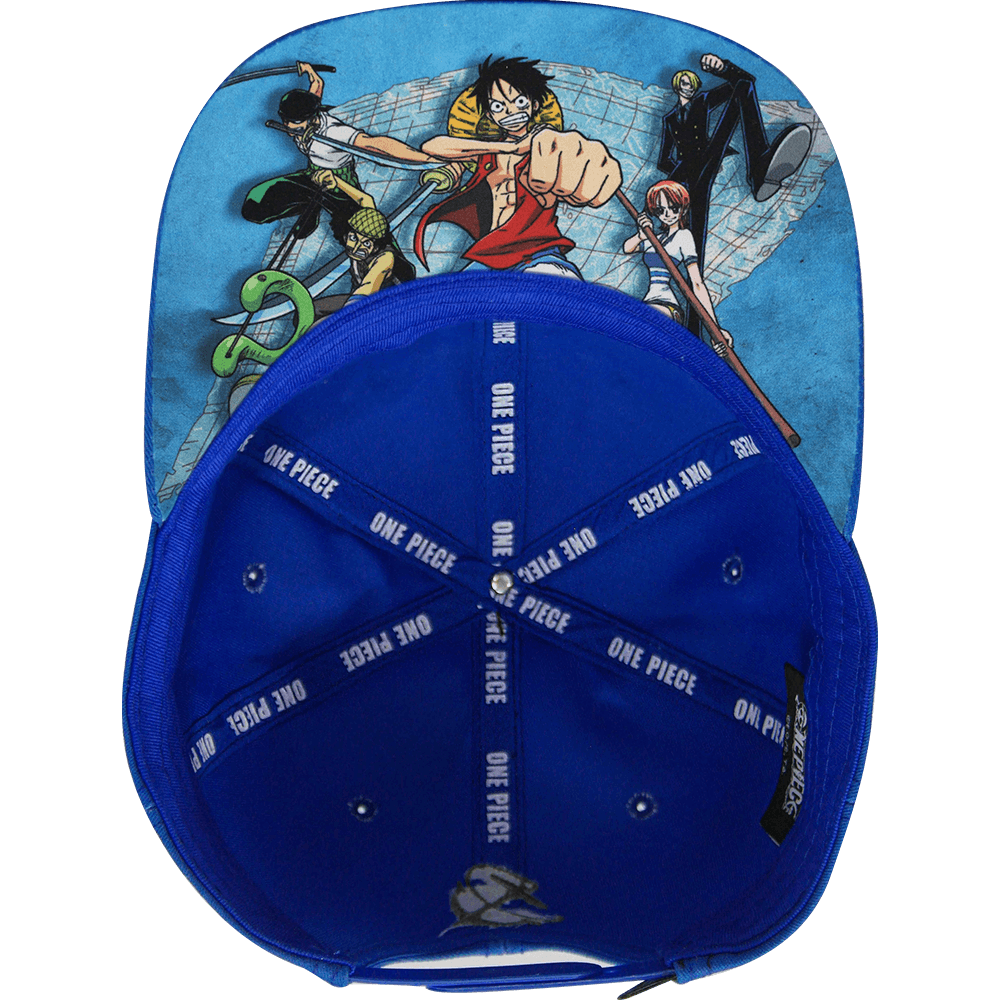 Gorra "ONE PIECE" Calavera Timón Placa Metálica estilo Latón Viejo 07