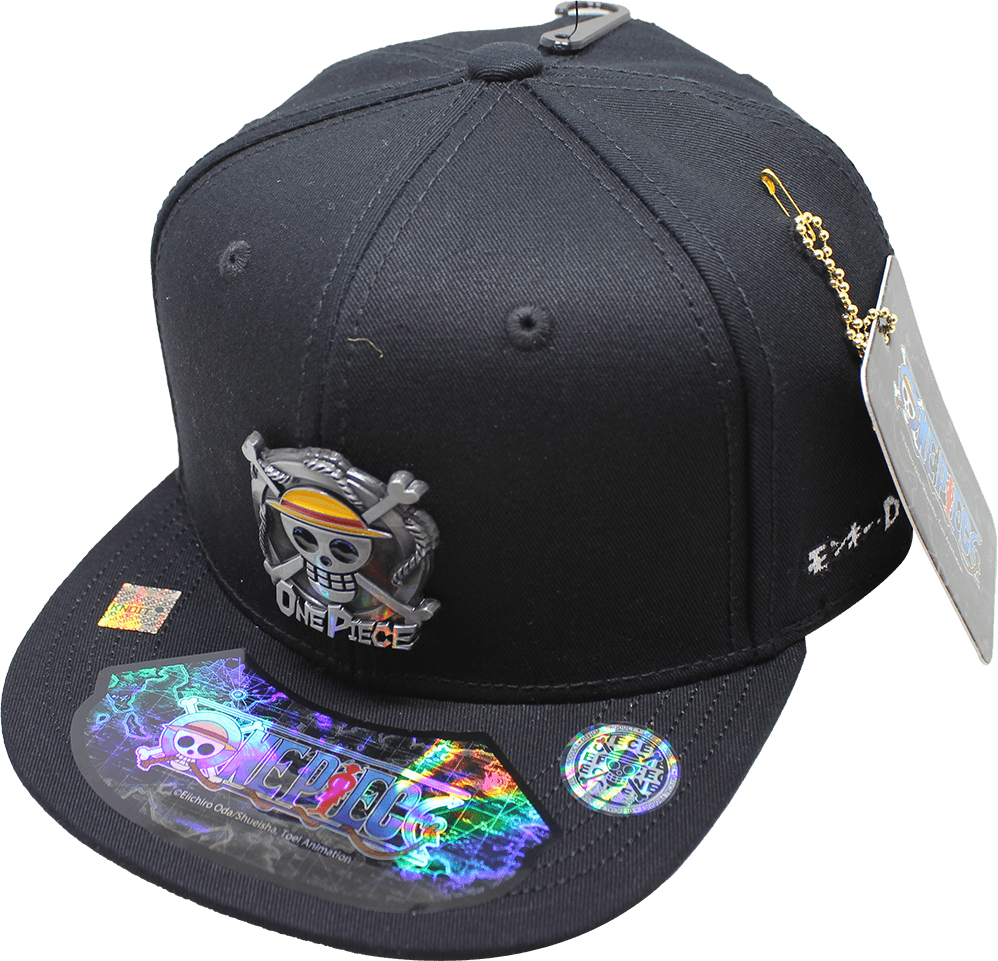 Gorra niño "ONE PIECE" Calavera Luffy Placa Metalica 01