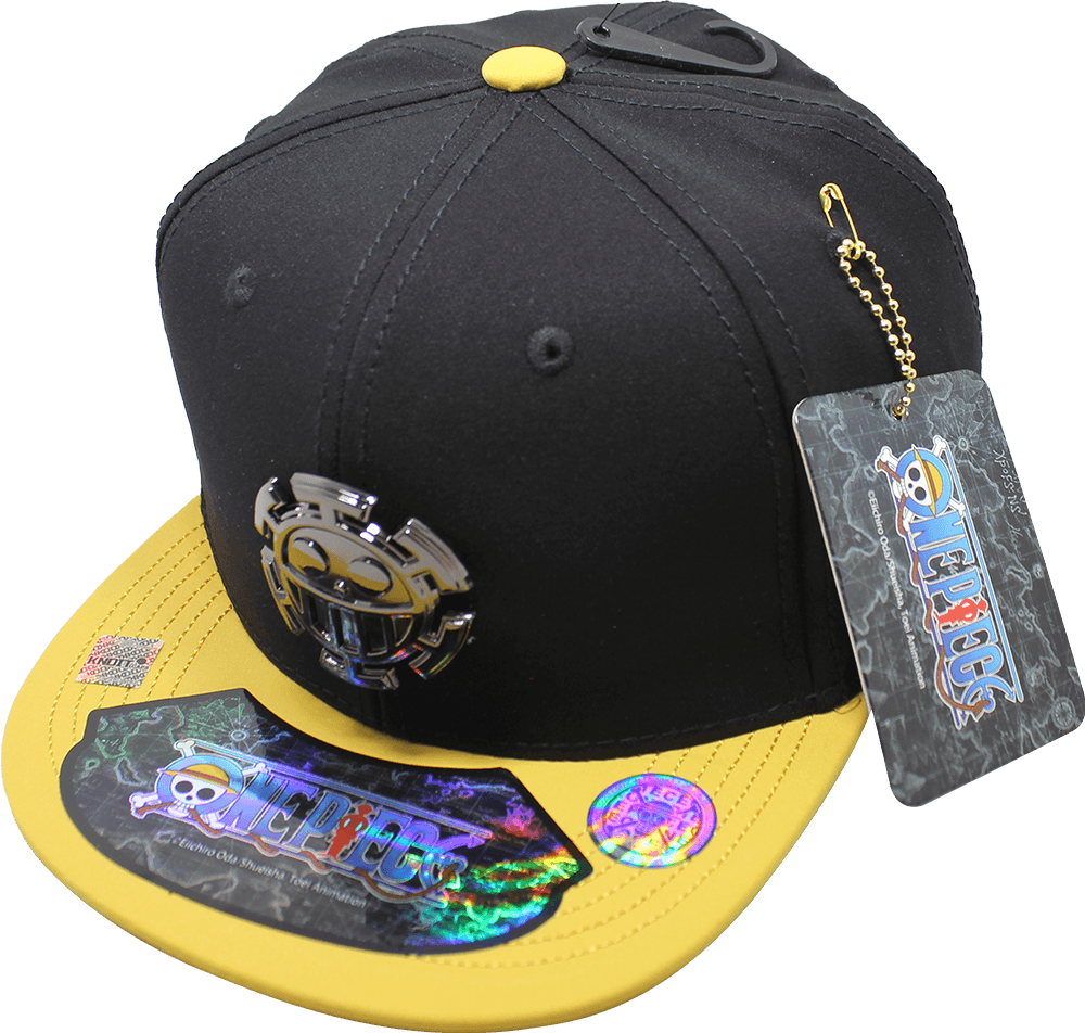 Gorra niño "ONE PIECE" Bepo & Law Placa Negro Cromado Brillante 13