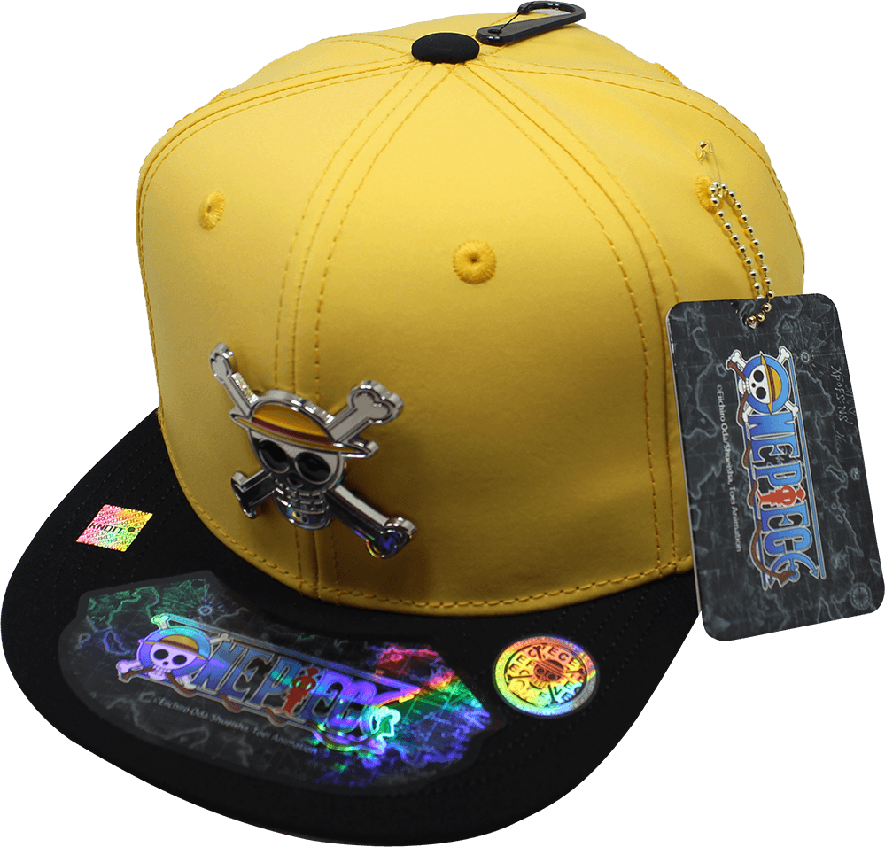 Gorra niño "ONE PIECE" Calavera Luffy Placa Metal Cromado Brillante 15