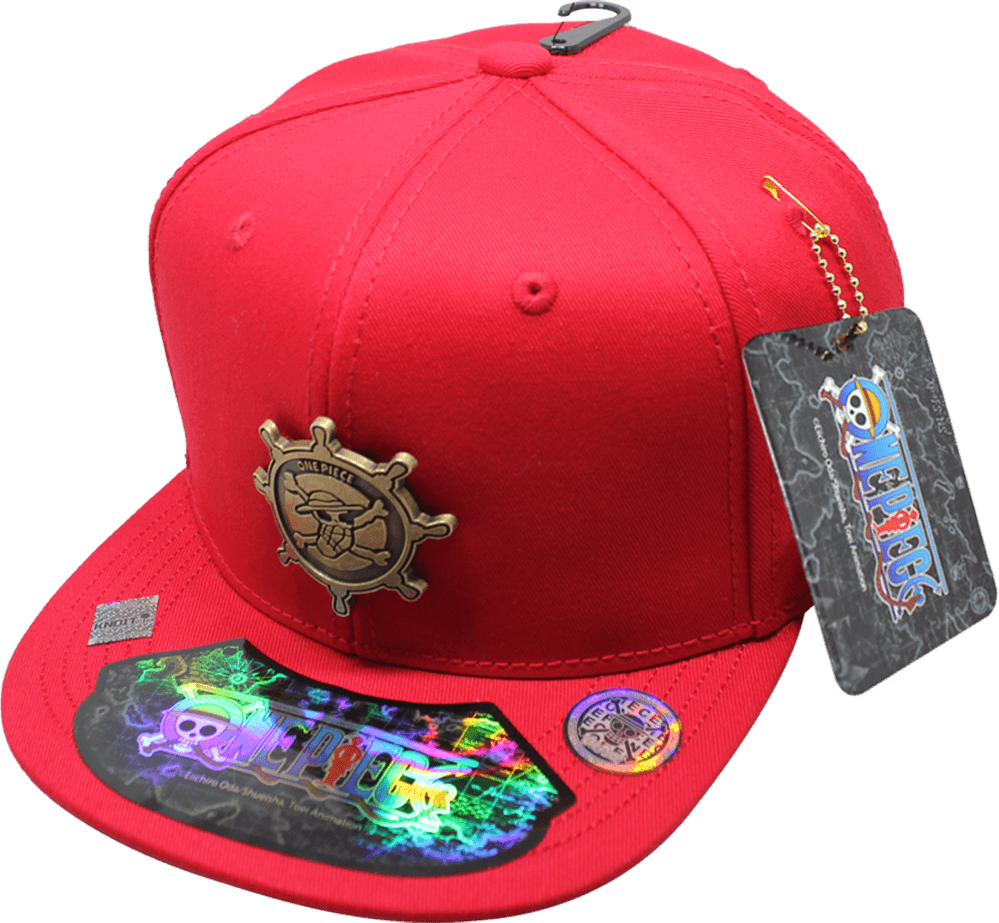 Gorra niño "ONE PIECE" Luffy Placa Metalica estilo Latón Viejo 02