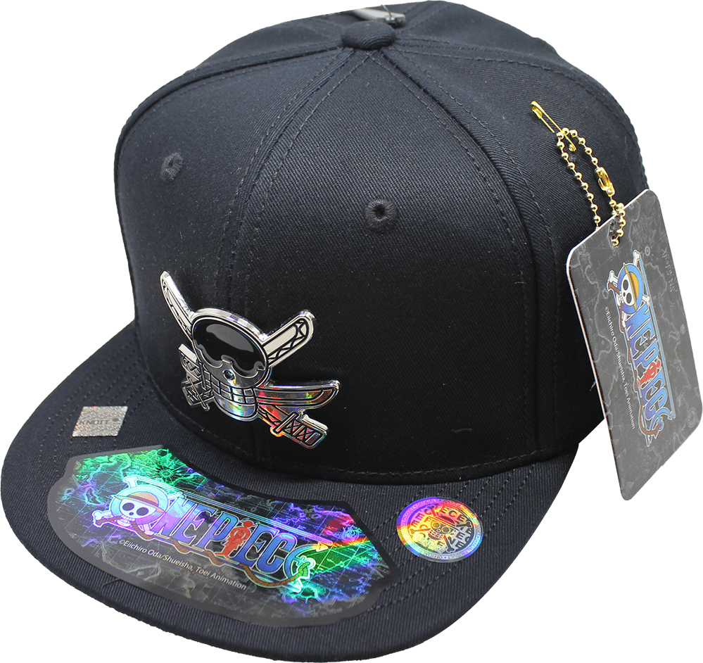 Gorra niño "ONE PIECE" Zoro Símbolo Placa Metálica Cromada Brilante 04