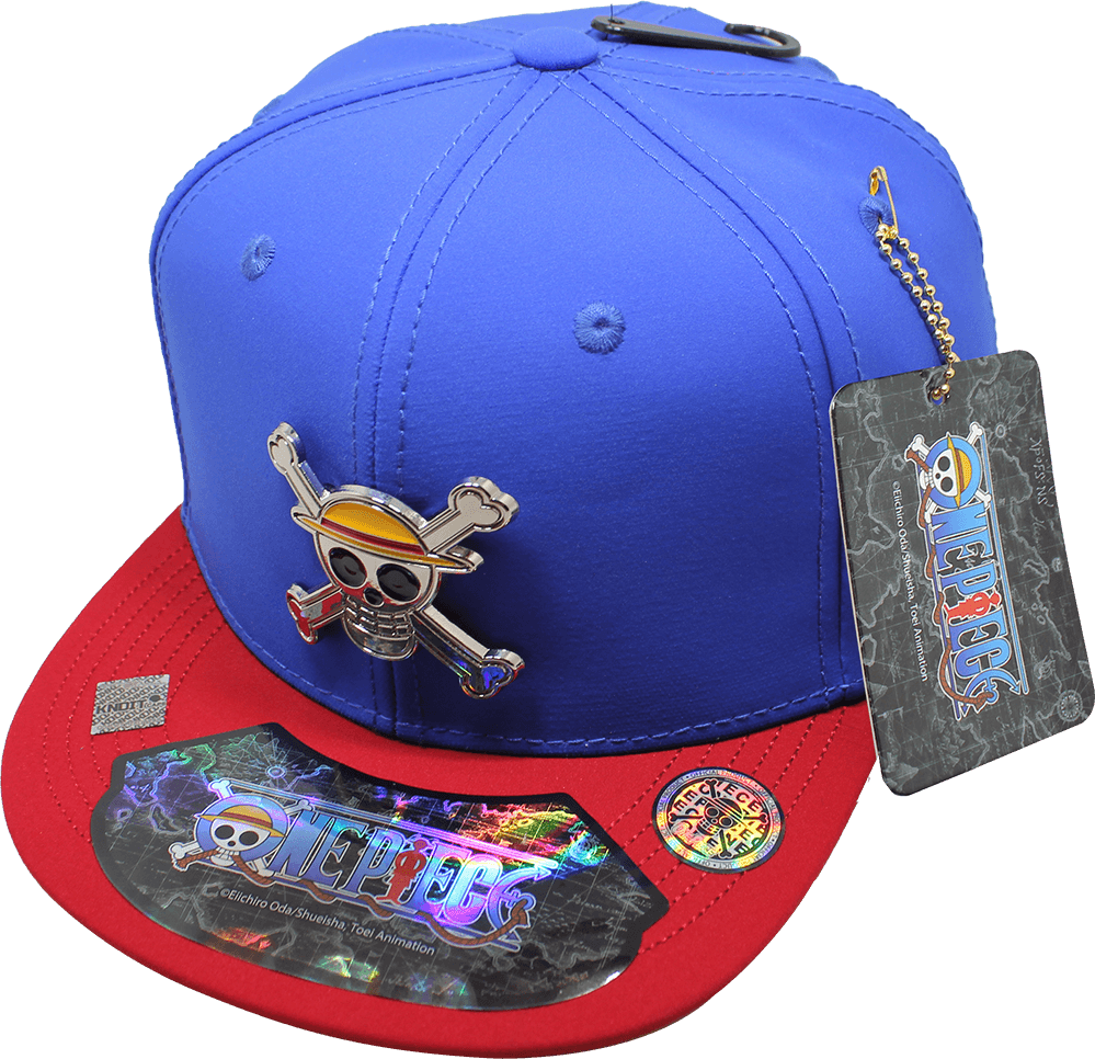 Gorra niño "ONE PIECE" Calavera Luffy Placa Metal Cromado Brillante 15