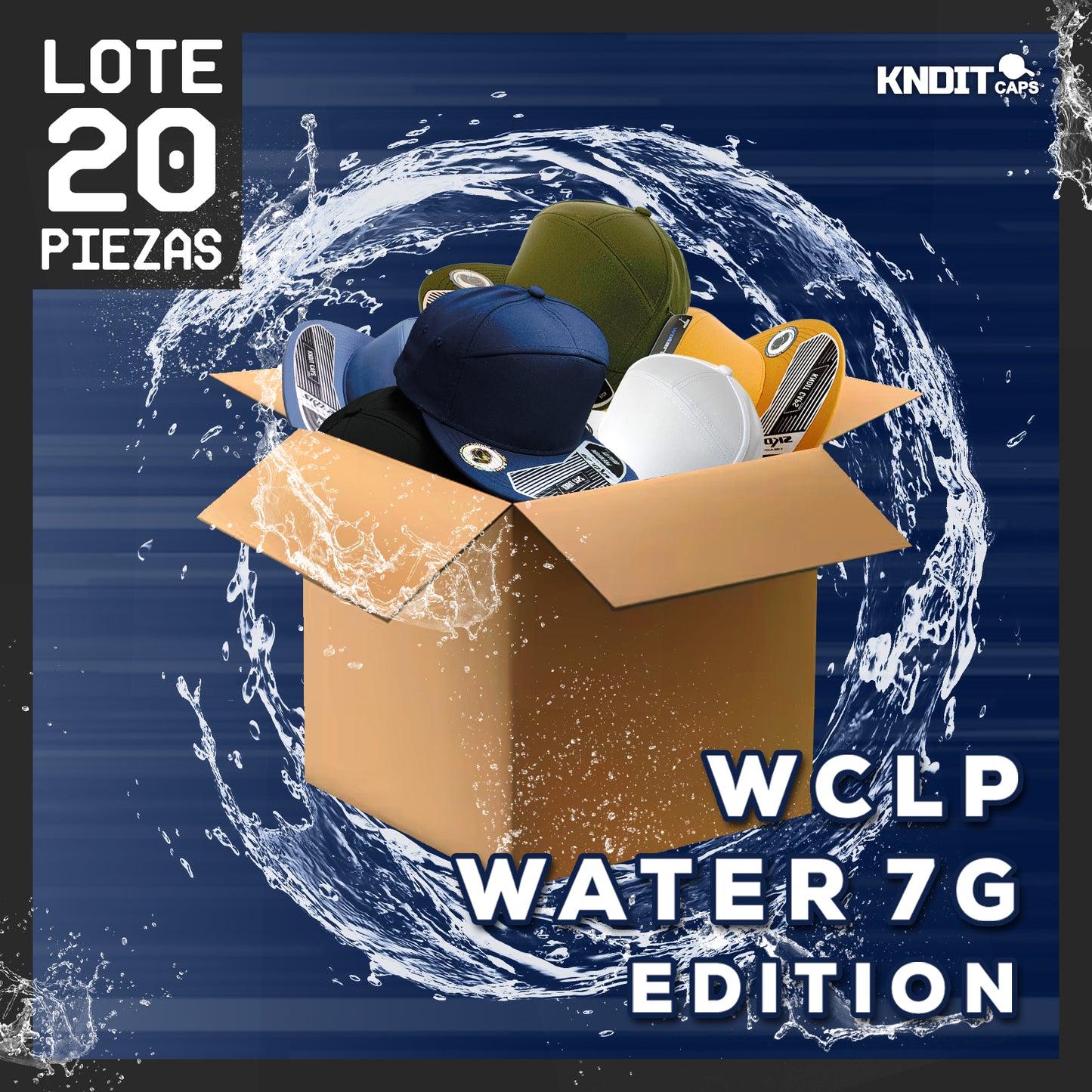20 Gorras WCLPWATER 7G EDITION Repelentes Premium (Lote 20 Piezas)
