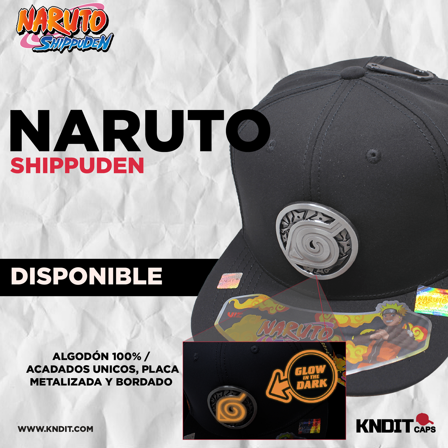 GORRA NARUTO-KUNAI 13 Glow in the dark