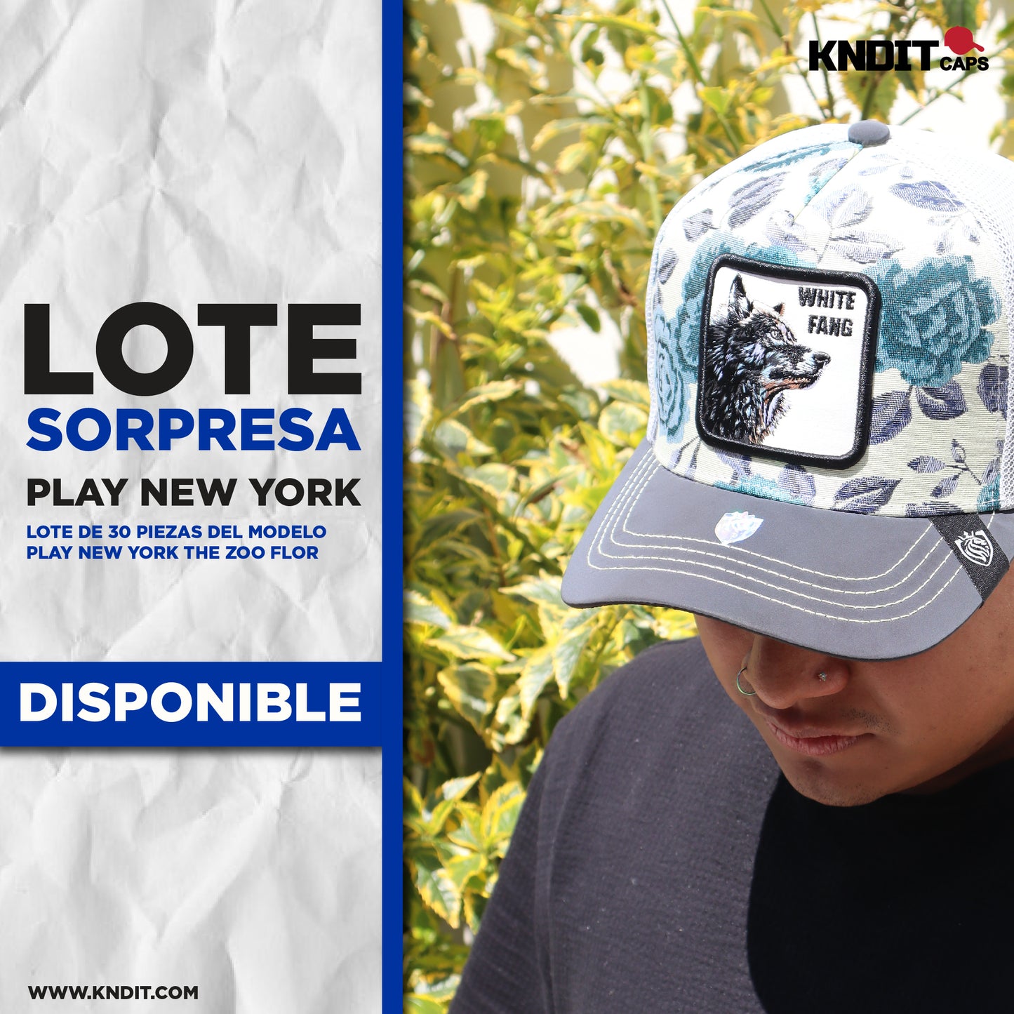 Gorra Animales PLAYZOO Flor ( LOTE SORPRESA 30 PIEZAS )