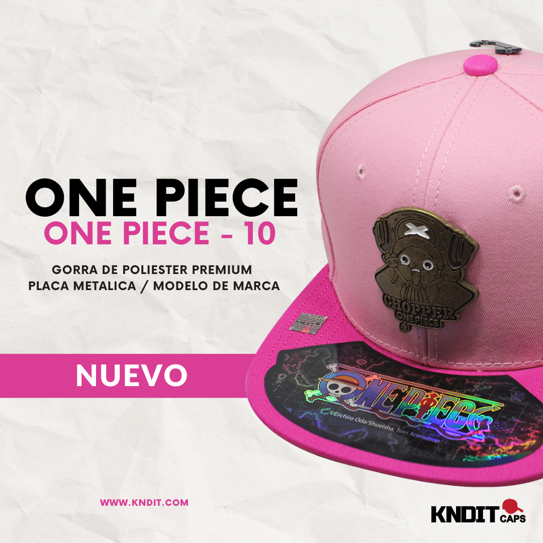 Gorra "ONE PIECE" Chopper Placa Metálica Latón Viejo 10