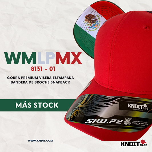 Gorra "WMLPMX 8131" Poliéster Con Malla Visera BANDERA DE MÉXICO