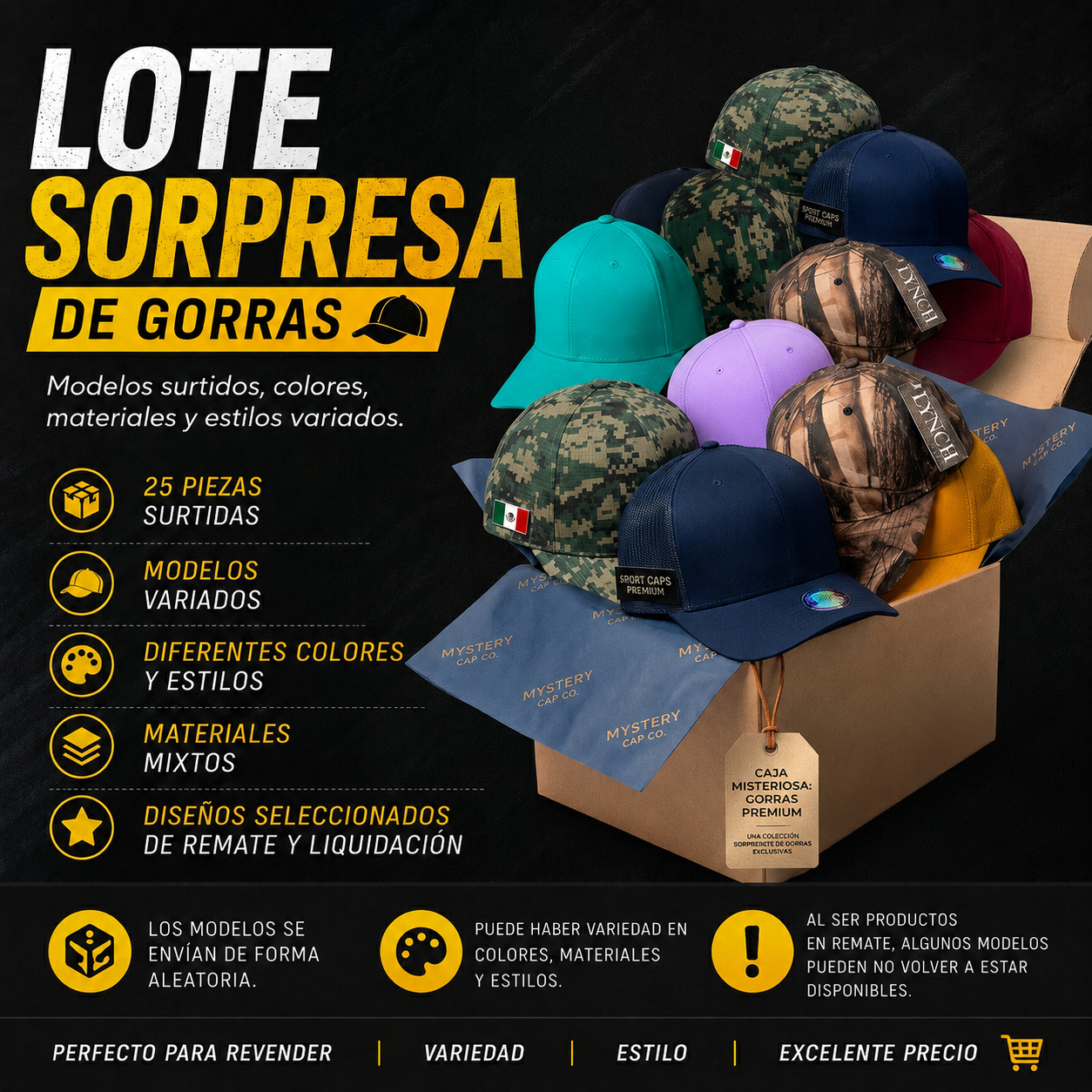 Lote Sorpresa de Gorras 🧢🔥