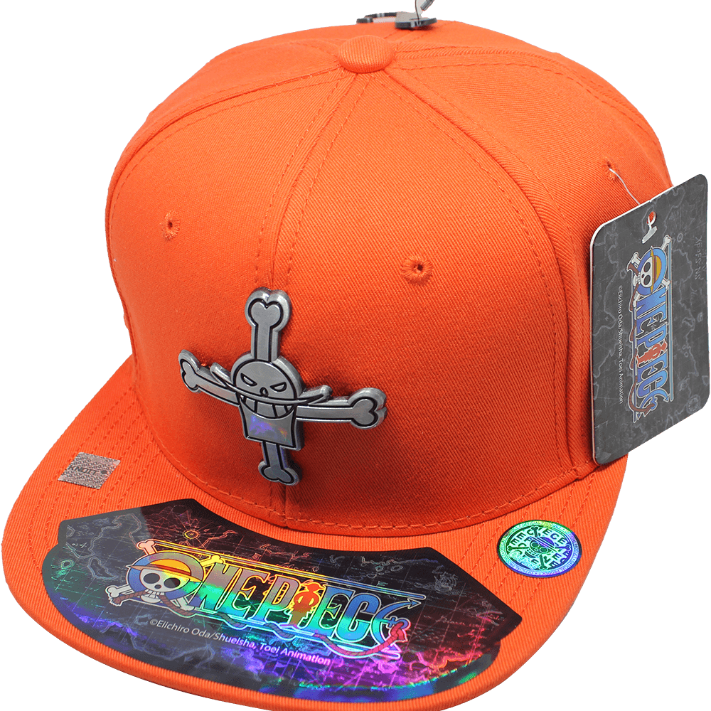 Gorra "ONE PIECE" Ace Placa Metálica de Estilo Latón Viejo 09