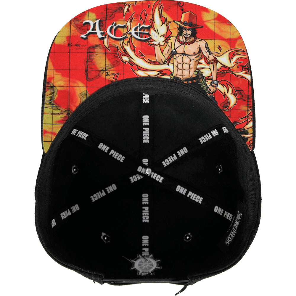 Gorra "ONE PIECE" Ace Placa Metálica de Estilo Latón Viejo 09