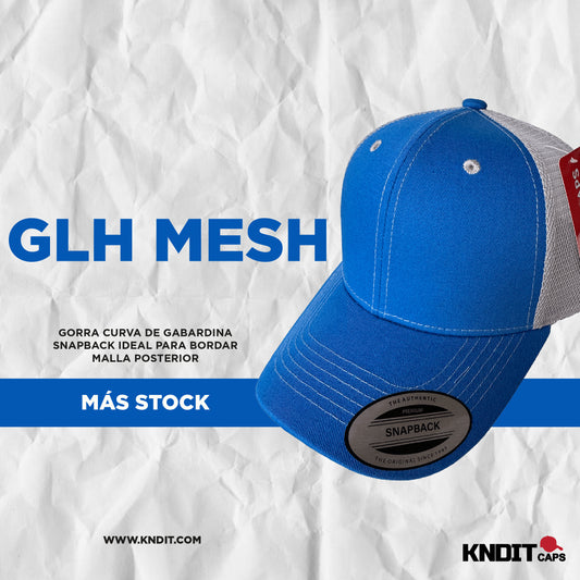 Gorra "GLH MESH" Gabardina Lisa con  Malla