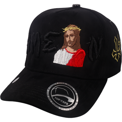 Gorra Top Caps de Gamuza Premium "AMEN" Bordado Religiosa y Estilo Snapback-027