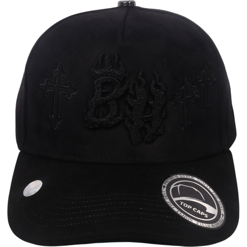 Gorra Top Caps de Gamuza Premium "Dark Cross" Estilo Urbano y Alta Gama-020