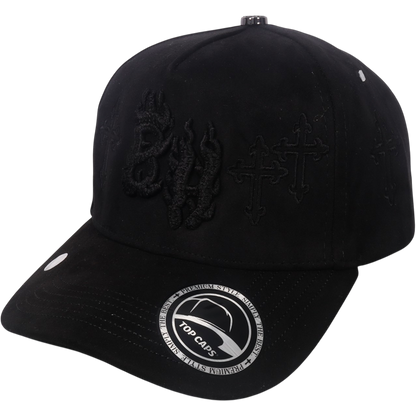 Gorra Top Caps de Gamuza Premium "Dark Cross" Estilo Urbano y Alta Gama-020