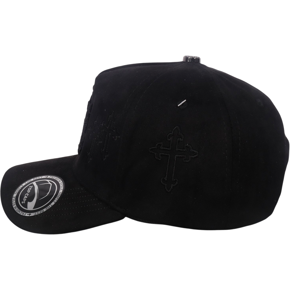 Gorra Top Caps de Gamuza Premium "Dark Cross" Estilo Urbano y Alta Gama-020