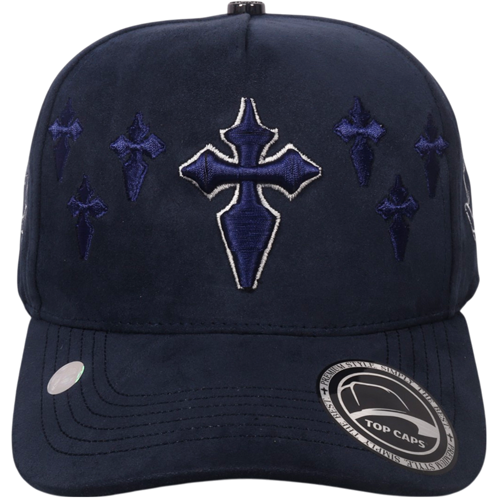 Gorra Top Caps de Gamuza Premium "Gothic Cross" y Estilo Urbano con Presencia-015
