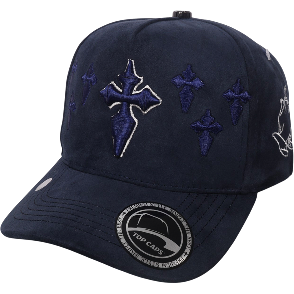 Gorra Top Caps de Gamuza Premium "Gothic Cross" y Estilo Urbano con Presencia-015