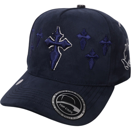 Gorra Top Caps de Gamuza Premium "Gothic Cross" y Estilo Urbano con Presencia-015