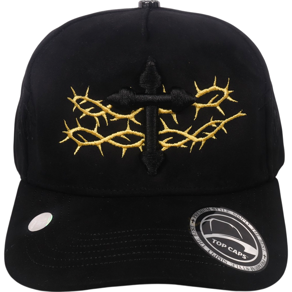 Gorra Top Caps de Gamuza Premium "Crown & Cross"  y Edición Urbana Exclusiva-011