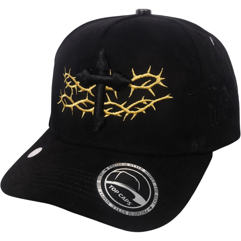 Gorra Top Caps de Gamuza Premium "Crown & Cross"  y Edición Urbana Exclusiva-011