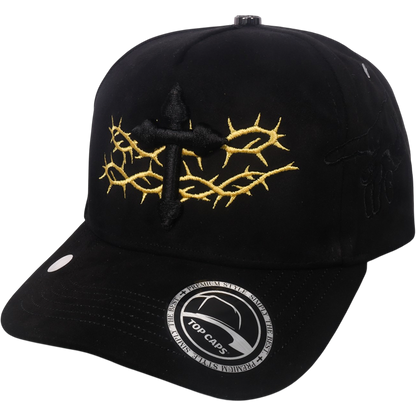 Gorra Top Caps de Gamuza Premium "Crown & Cross"  y Edición Urbana Exclusiva-011
