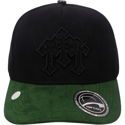 Gorra Top Caps de Gamuza Premium "3 CRUCES"  y Estilo Snapback-008