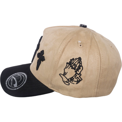 Gorra Top Caps de Gamuza Premium "CRUCES" bordado frontal con motivo de CRUCES y Estilo Snapback-007