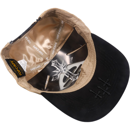 Gorra Top Caps de Gamuza Premium "CRUCES" bordado frontal con motivo de CRUCES y Estilo Snapback-007
