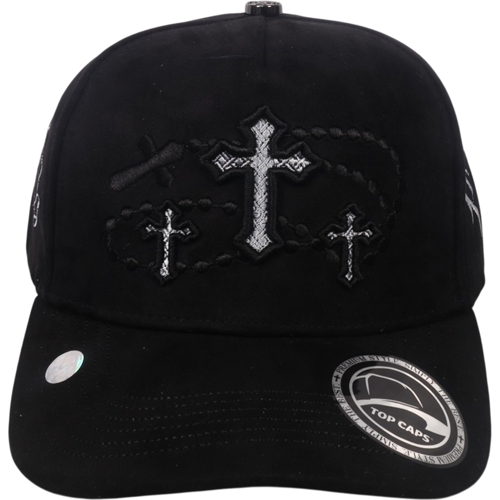 Gorra Top Caps de Gamuza Premium "White Cross" Streetwear con Actitud-004